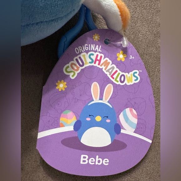 Kellytoy Bebe the Bluebird Squishmallow Clip-on Backpack Stuffed Plush Toy 5” - Picture 14 of 16